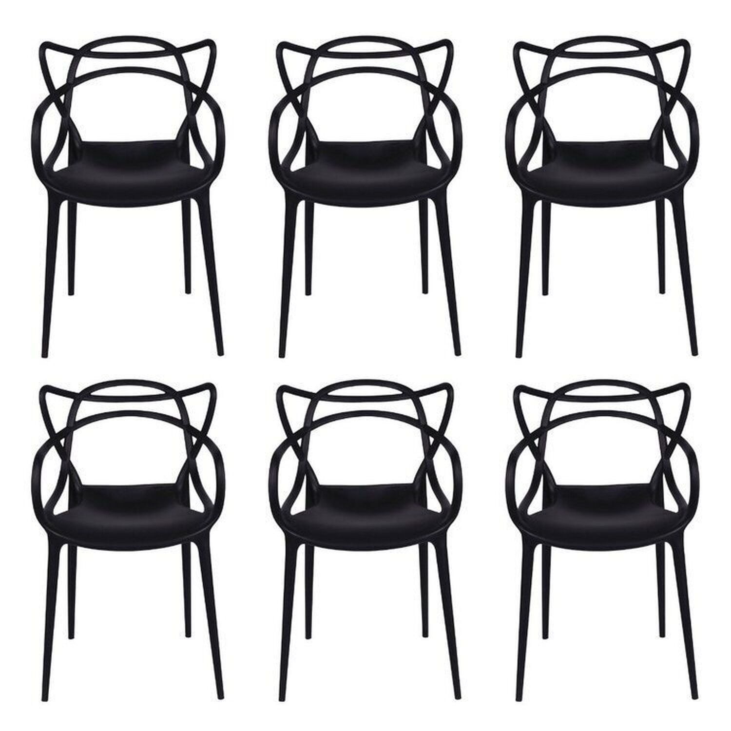 Kit Com 6 Cadeiras Para Sala De Jantar Allegra Solna Preto