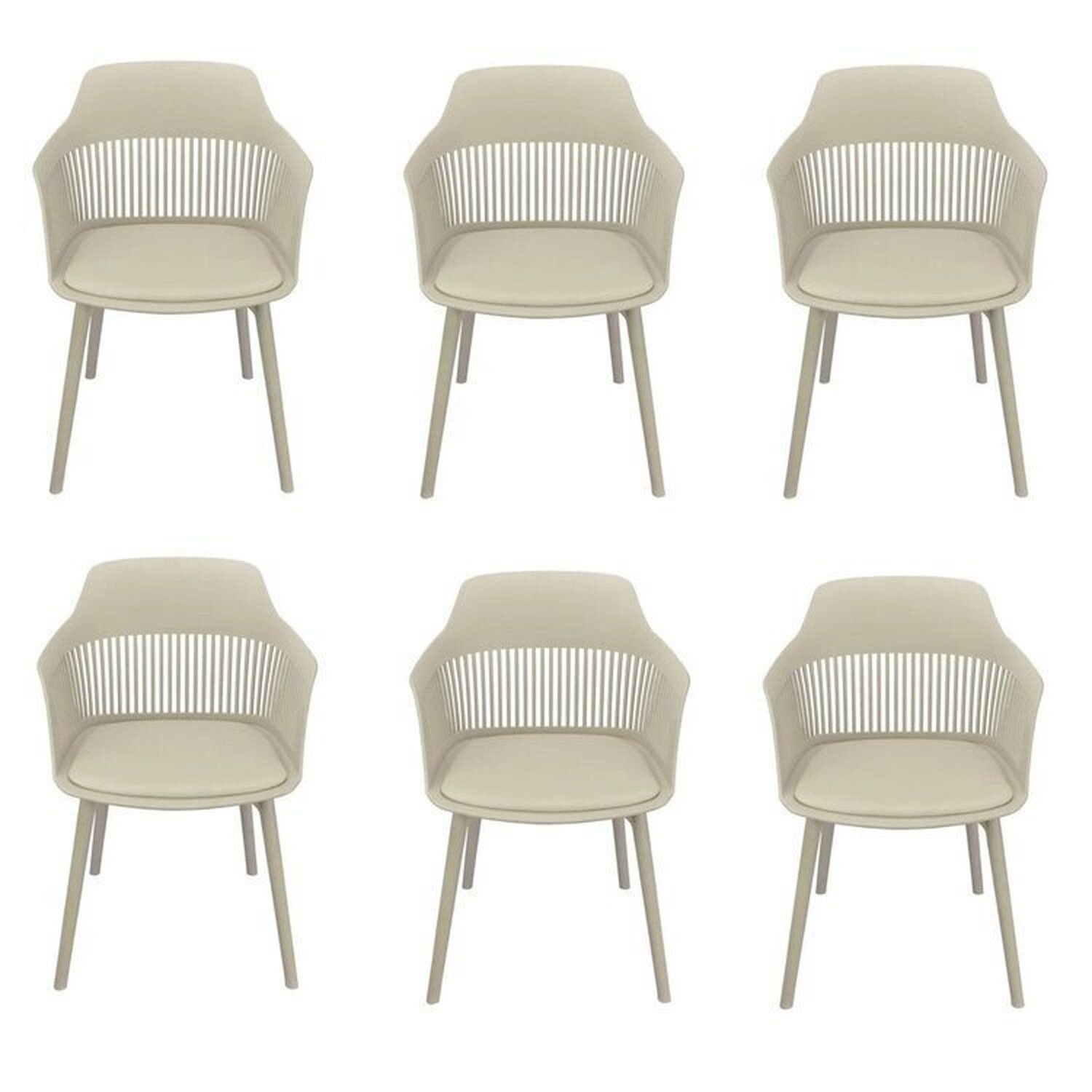 Kit Com 6 Cadeiras Mena Para Sala De Jantar Fendi