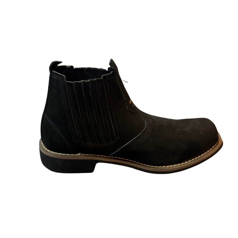 Botina Valent Nobuck Camurça Preto-masculino