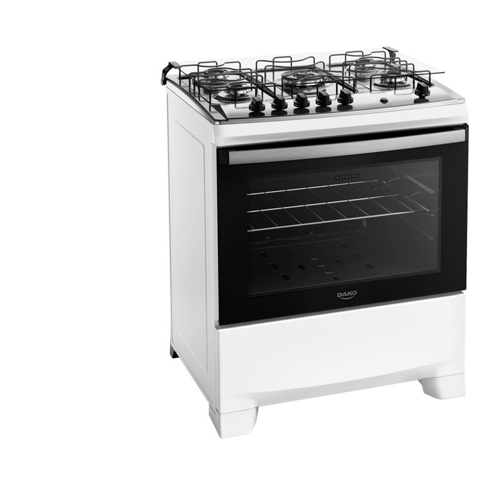 Fogão 5 Bocas Dako Supreme Com Mesa Em Inox E Acendimento Automático