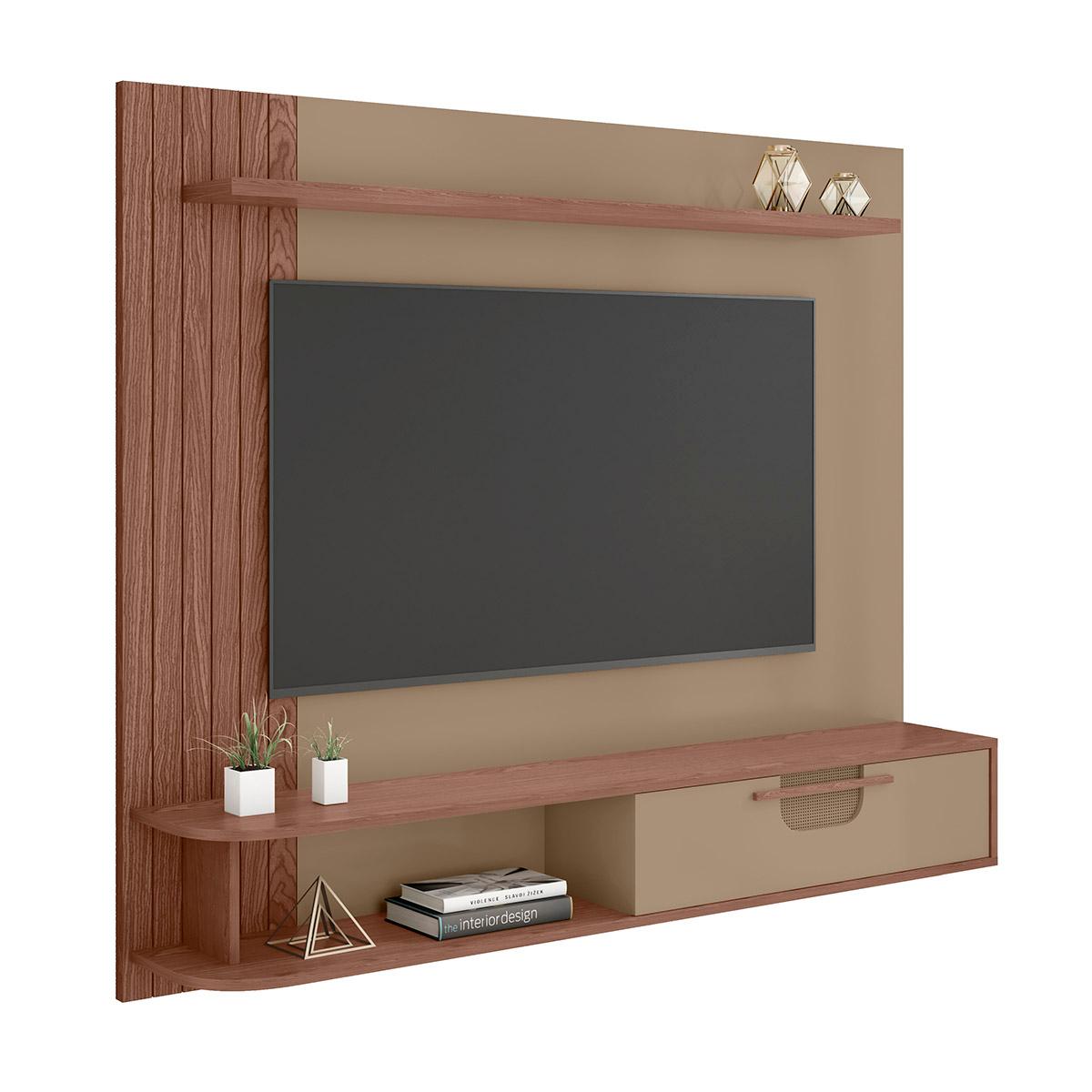 Painel Suspenso Jeri Sala Tv Até 65 Polegadas 1 Porta Freijo/fendi