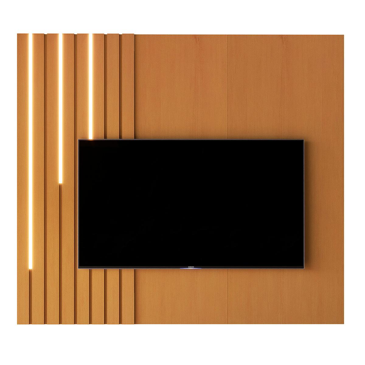 Painel Suspenso Boto 1.4 Com Led Sala P/ Tv Até 58" Nature