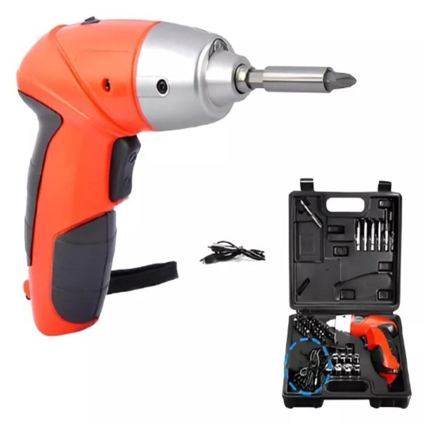 Kit Parafusadeira 4,8v Com 45 Acessórios, Maleta, Led, Bateria Recarregável E Bivolt - imagem 3
