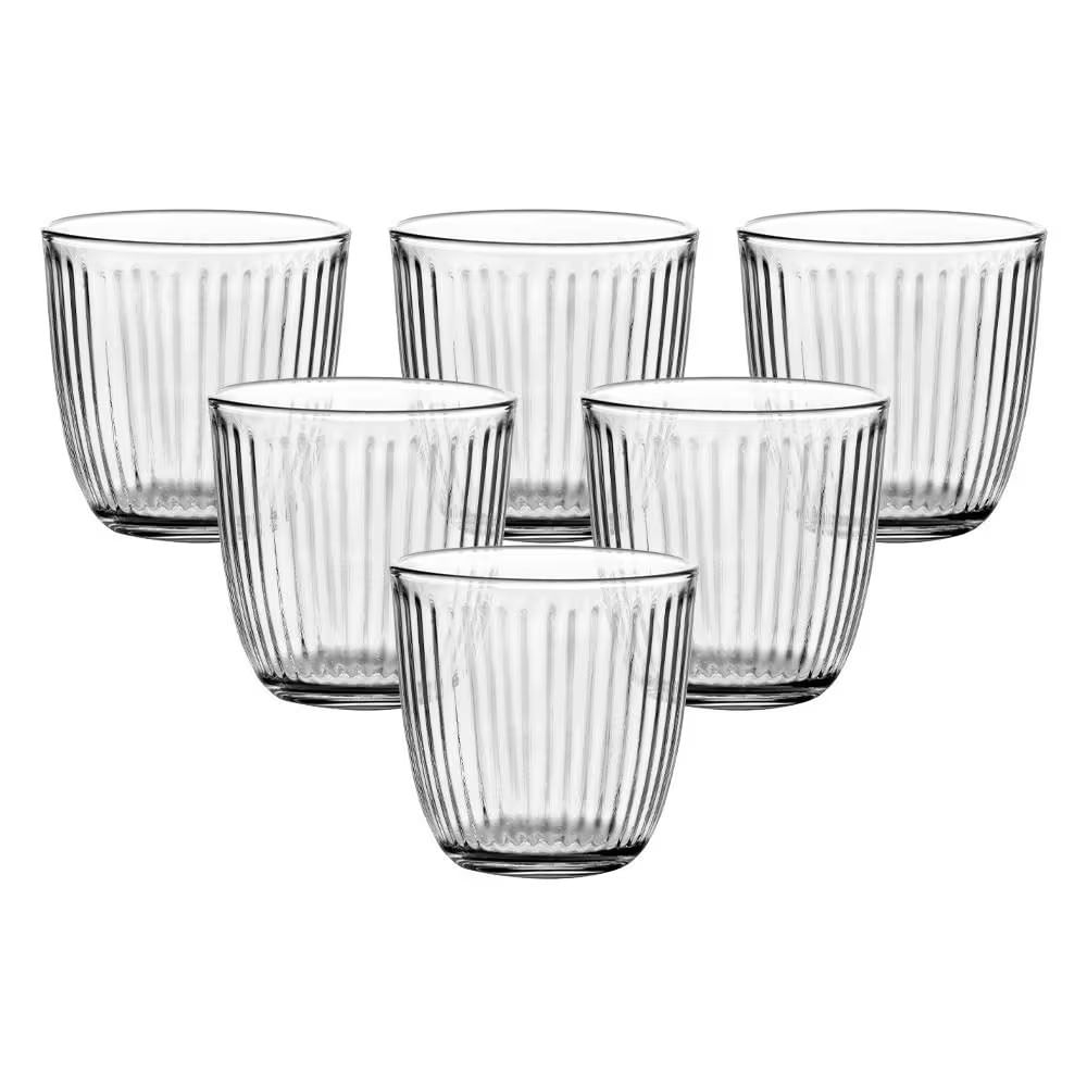 Jogo De Copos Óptico Em Vidro Dynasty 300ml 6 Peças