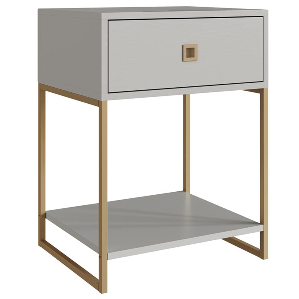 Mesa De Cabeceira Estilo Industrial 01 Gvt P1026 Arenas Dourado Pp