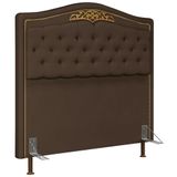 Cabeceira Cama Box Casal King 195cm Imperial J02 Suede Chocolate - Mpozenato