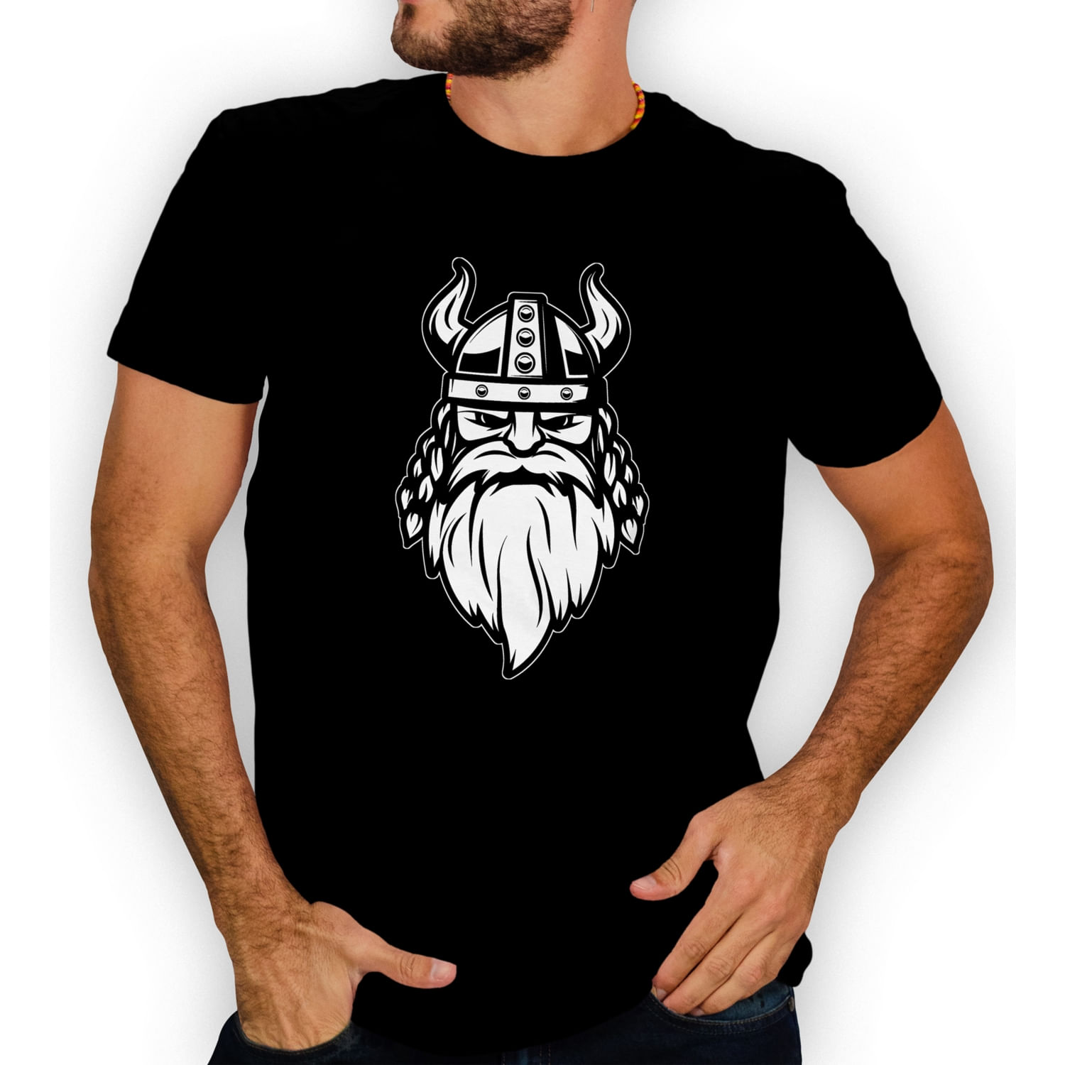 Camiseta Viking Design Valhalla D9 Para Homens 100% Algodão