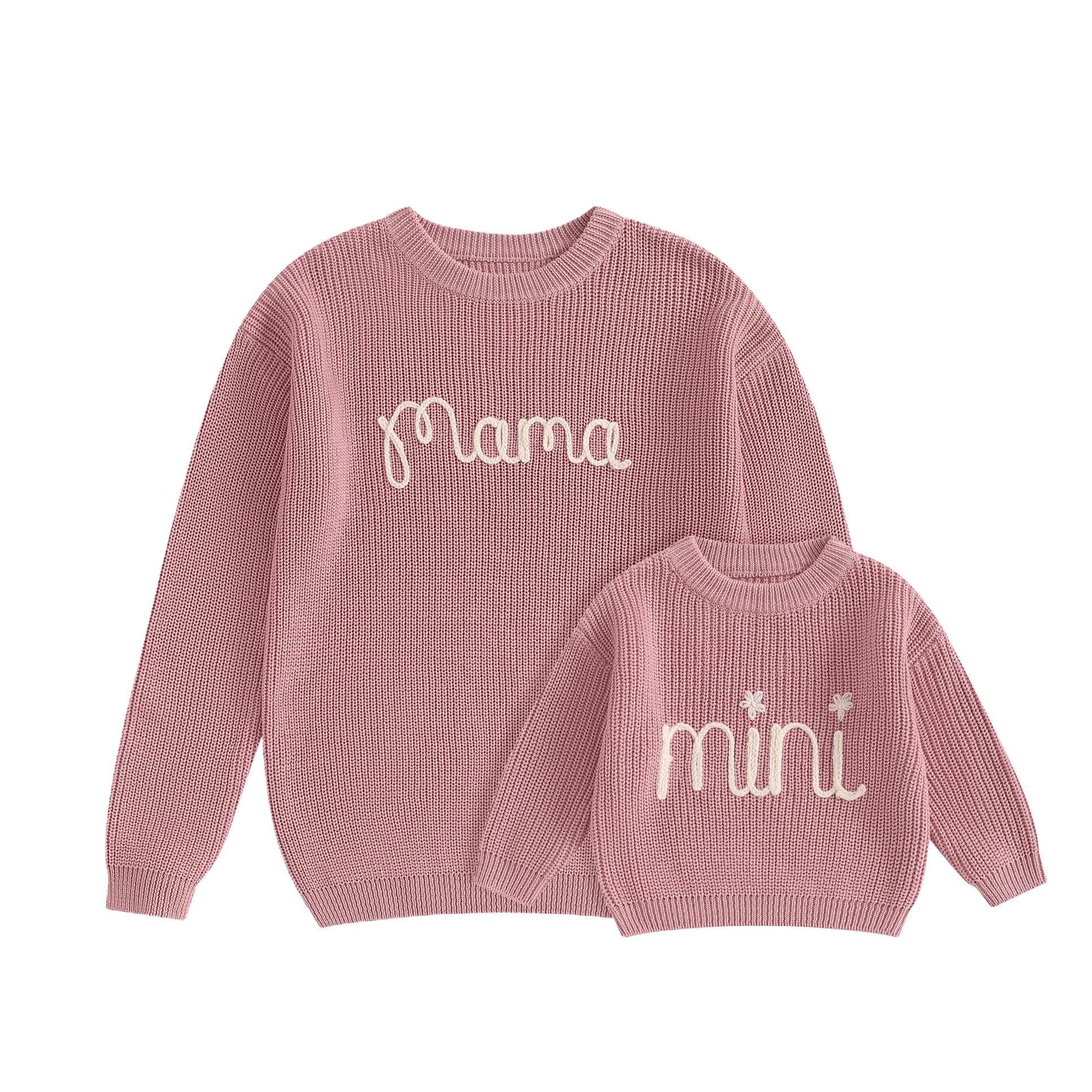 Roupas Combinando Winioder Mama E Mini Sweater Pink (m)