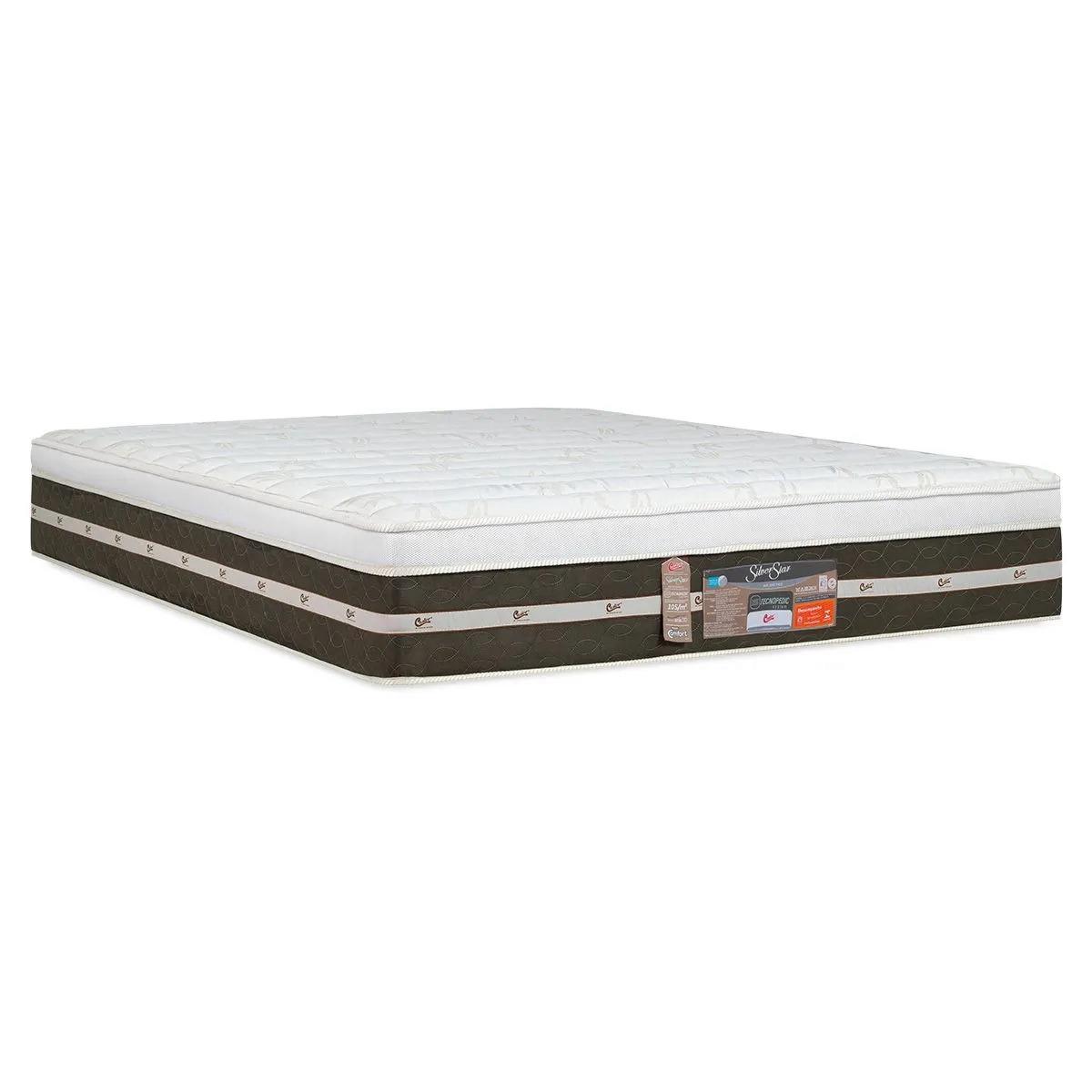 Colchão Queen Castor Silver Star Air One Face Tecnopedic 158x198x32