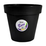 Vaso Okla Bari Preto para Jardim - 700ml