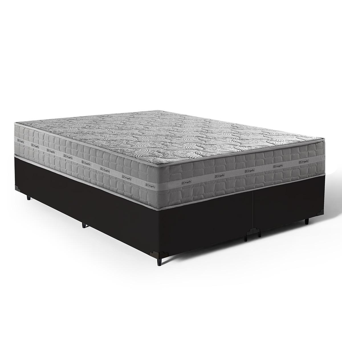 Cama Box Com Colchão De Molas Ensacadas Ultra Spring Anjos Queen 158cm