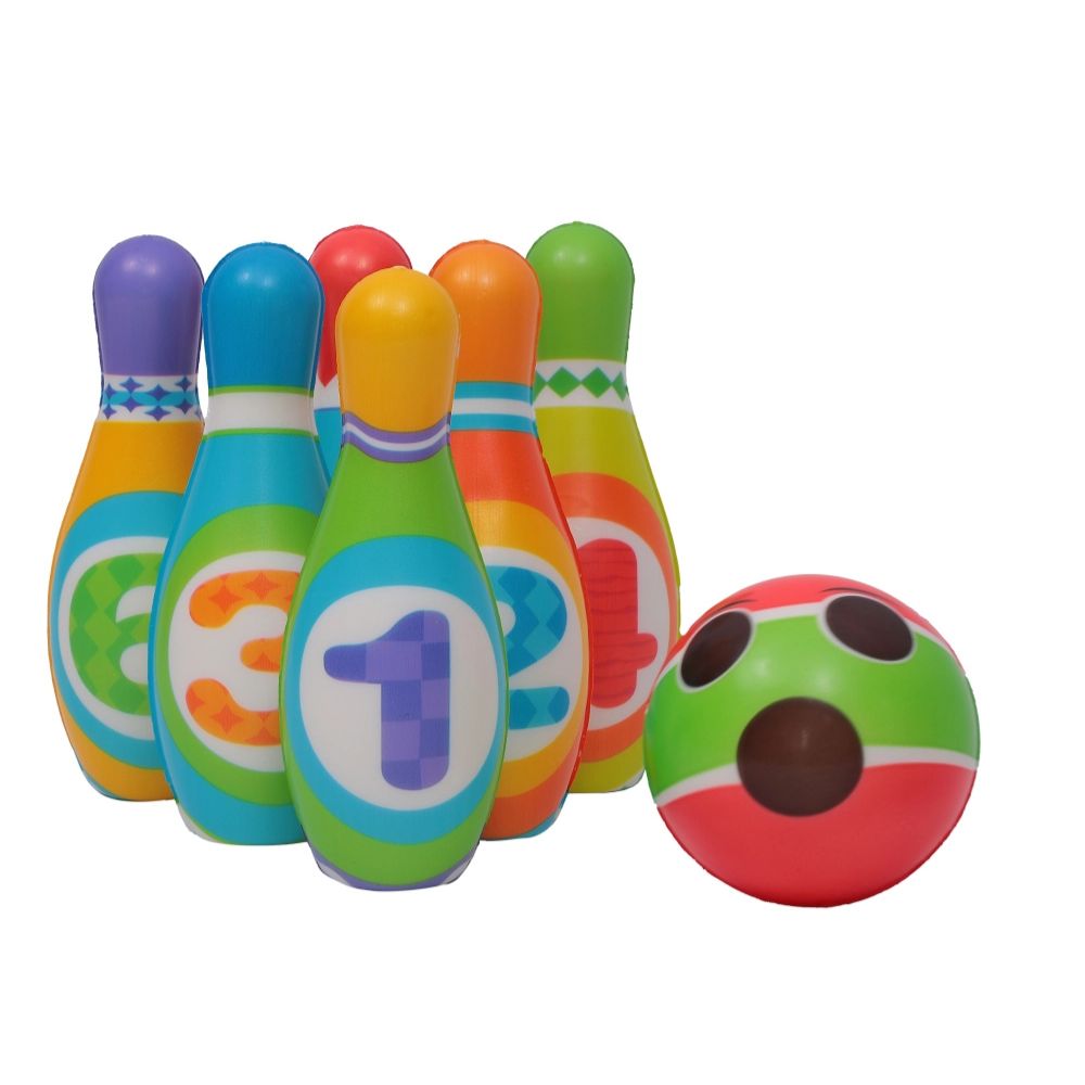 Kit De Boliche Infantil Brinquedo Educativo Interativo E Divertido Com 7 Pecas Zippy Toys Jg24328
