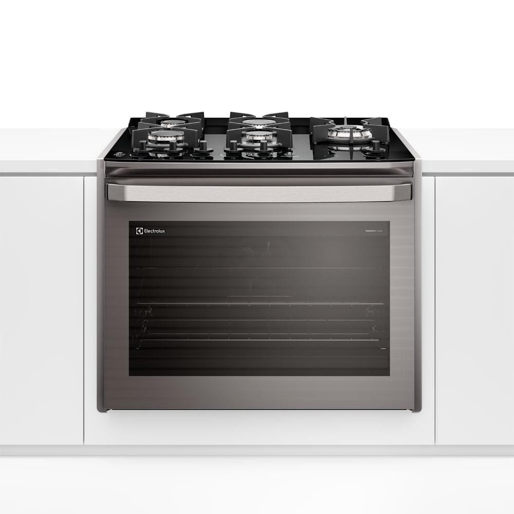 Fogão 5 Bocas de Embutir Electrolux Experience Perfectcook360 Cinza Mesa em Vidro - 110v - Fe5eg
