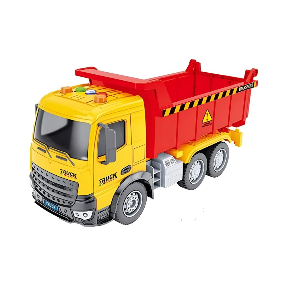 Caminhao Basculante 22cm Luz E Som Zippy Toys Amarelo E Vermelho - Cf24348