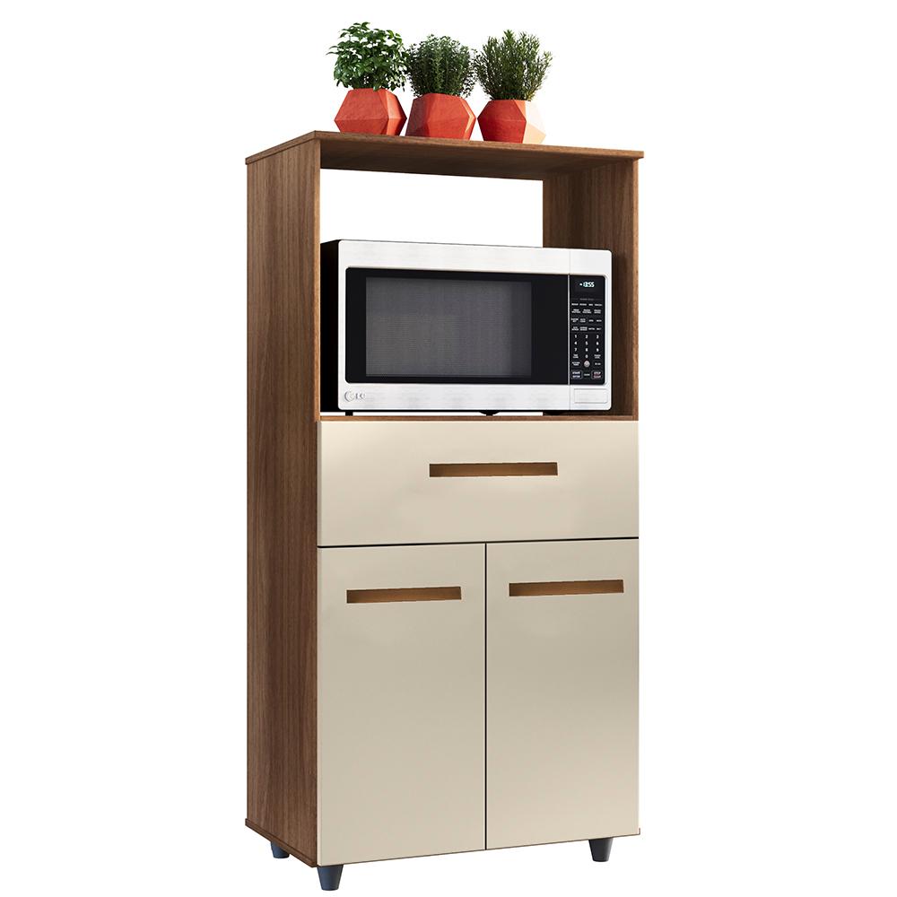 Balcao Multiuso Forno 2p 1g 60 Cm Luna Savana Off White Mobbs