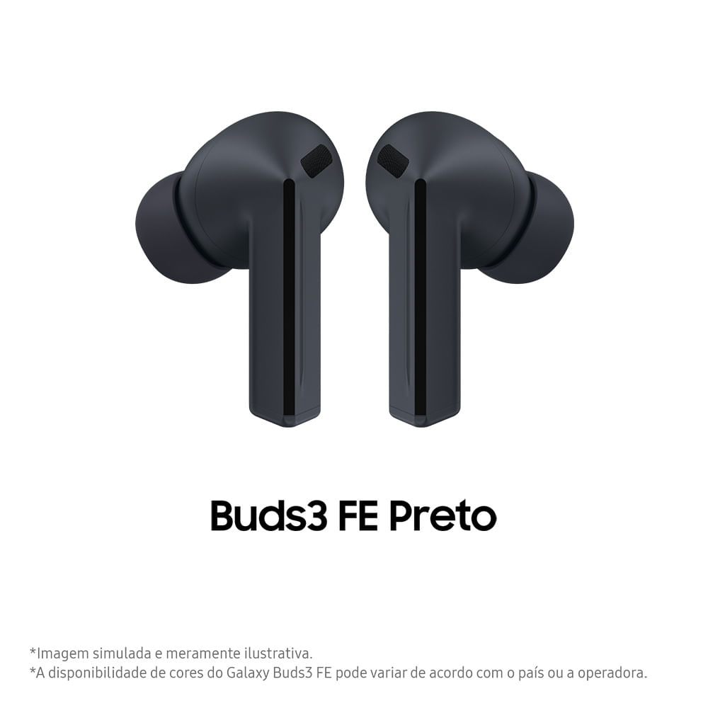 Samsung Galaxy Buds3 Fe, Fone De Ouvido Sem Fio, Cancelamento Ativo De Ruído, Galaxy Ai Preto