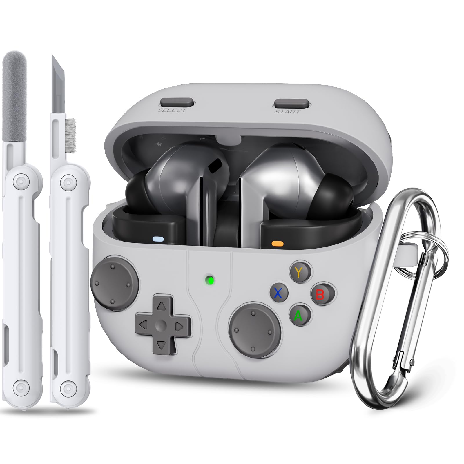 Capa Para Samsung Galaxy Buds 3 E Galaxy Buds 3 Pro - Cinza Rocha