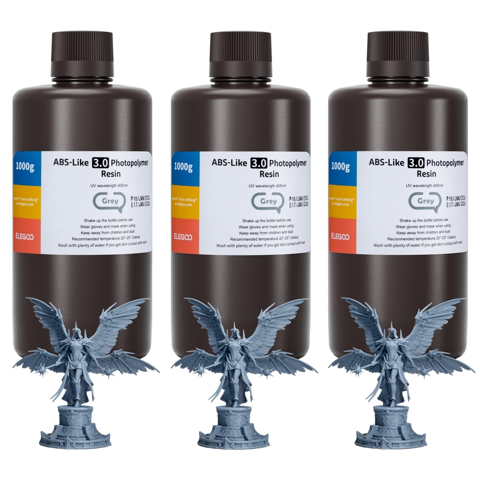 Resina De Impressora 3d Elegoo Abs-like 3.0 Grey 3000g