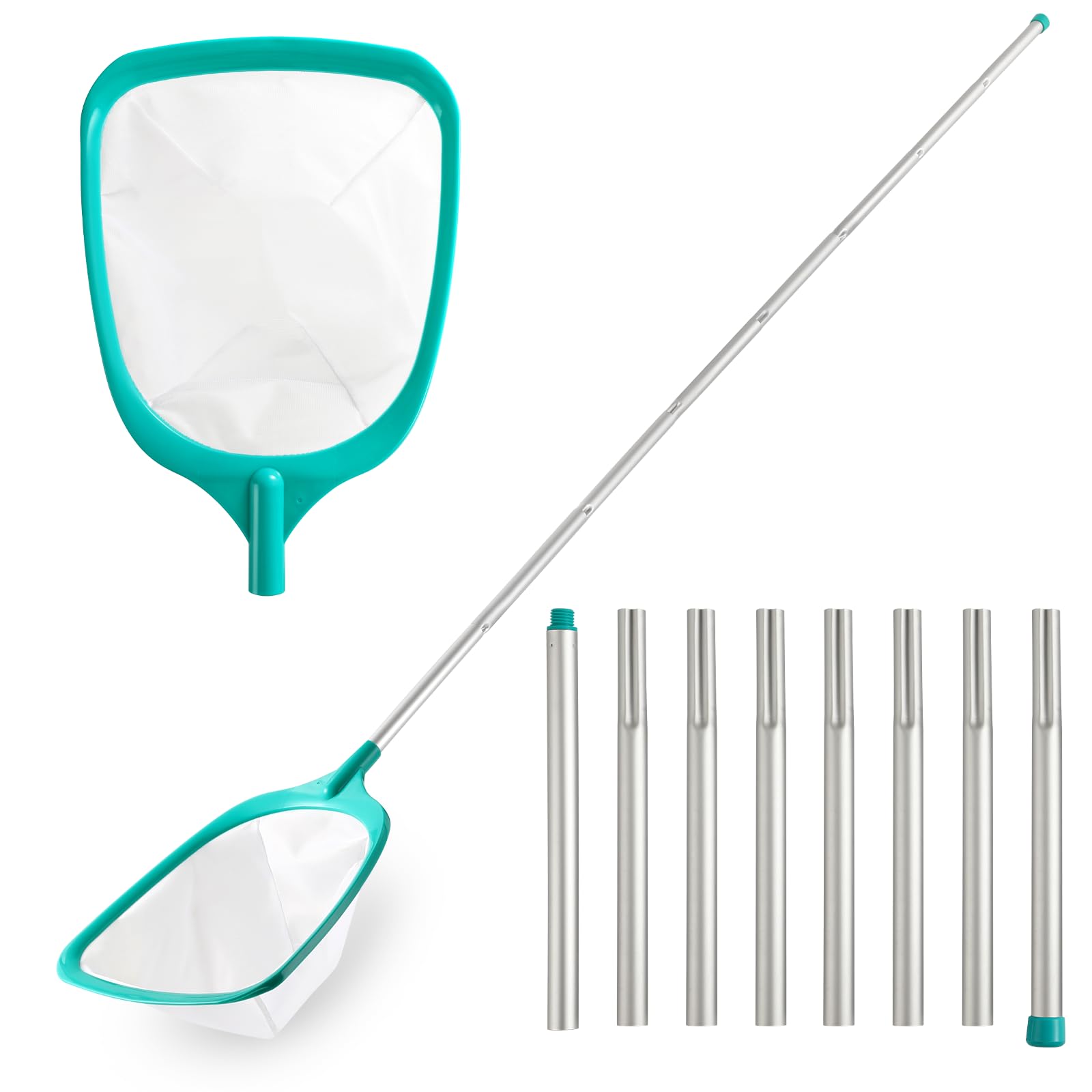 Pool Skimmer Net Loiyadn Com Estrutura De Plástico Sólido, Malha De Nylon