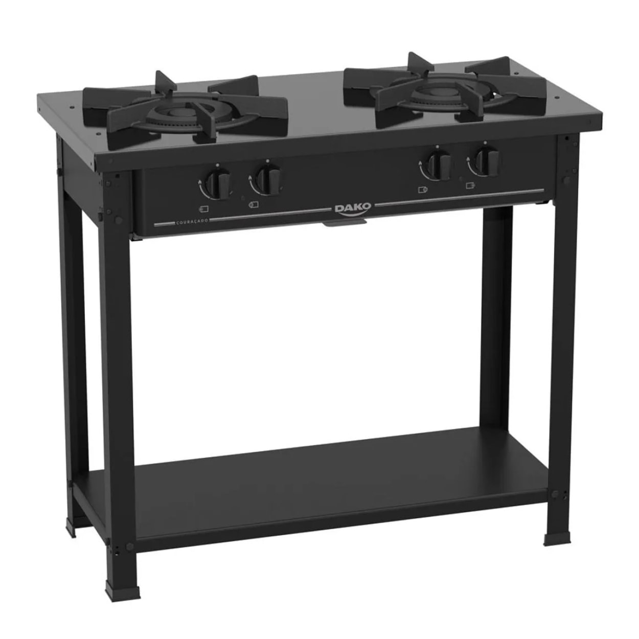 Fogao Industrial 2q Couracado Dako Preto