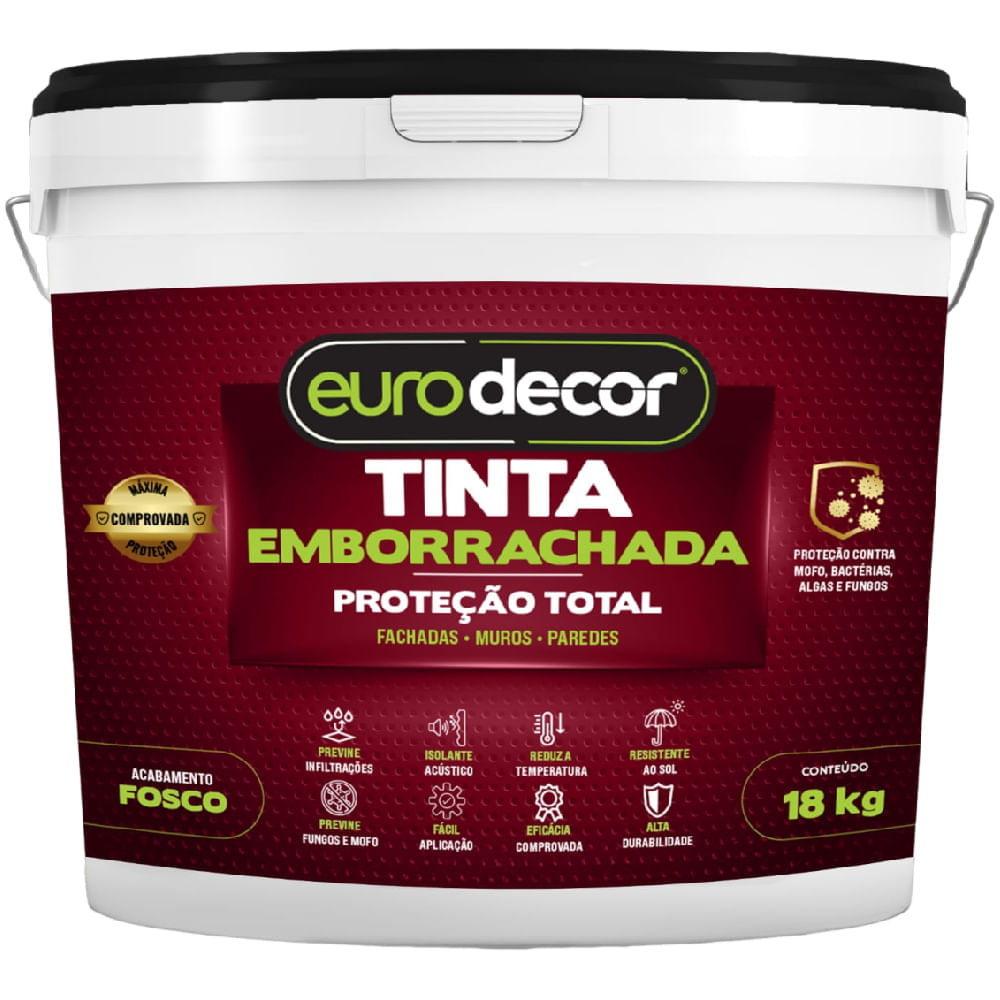 Tinta Emborrachada Fosca De 18 Kilos Areia - 01.01.06.0009 - Eurodecor Eurodecor