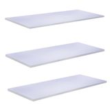 Jogo 3 Prateleiras Lisas Mdf Kit 30X15Cm Suporte Invisivel