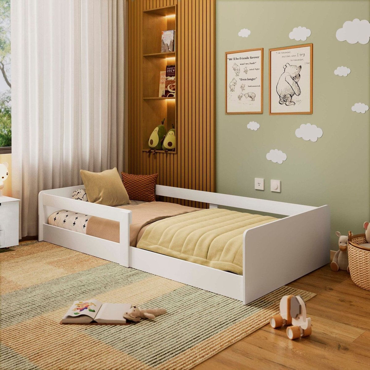 Cama Infantil Montessoriana Solteiro Branco
