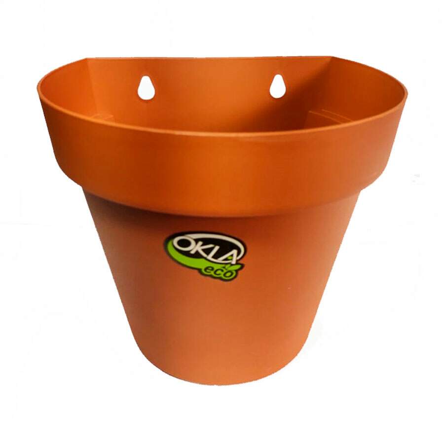 Vaso de Parede Okla Bari Eco Terracota para Jardim - Tamanho 2