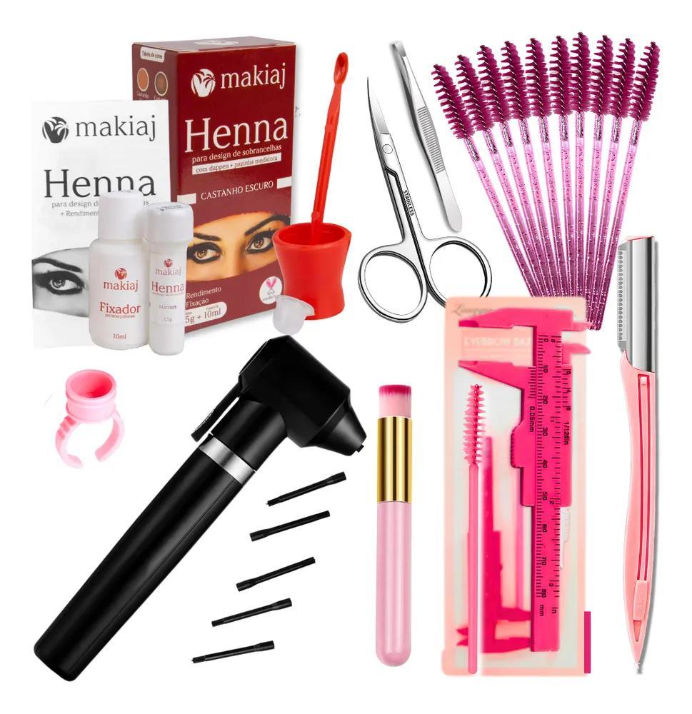 5x Kit Designer De Sobrancelhas Quite Hena Material Completo