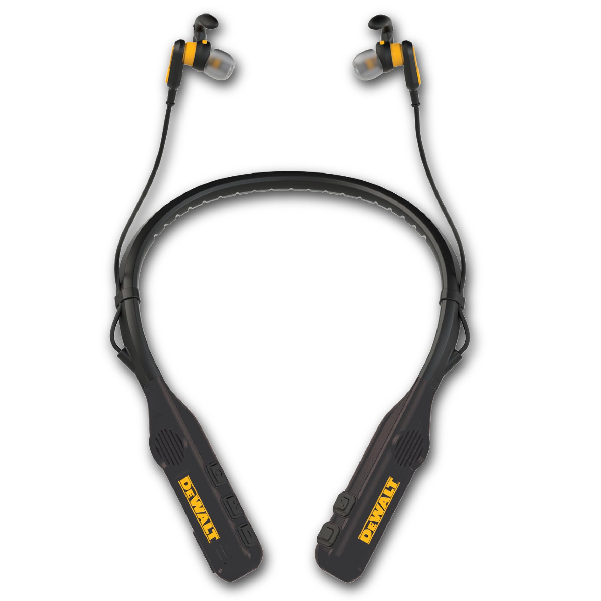 Fones De Ouvido Bluetooth Dewalt Neckband 2 Em 1 Com Alto-falante Preto