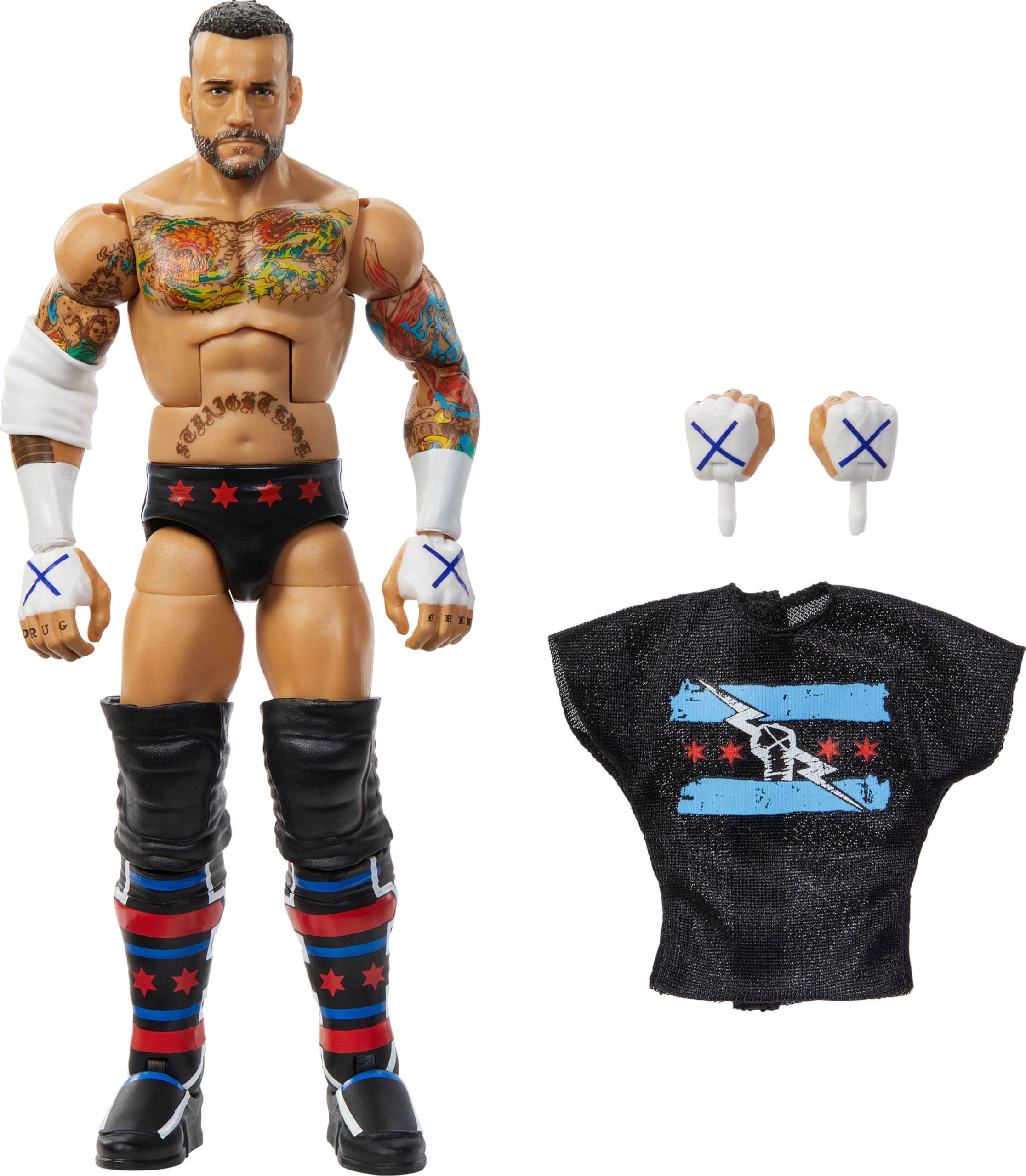 Boneco De Ação Mattel Wwe Elite Cm Punk Series #115 15cm