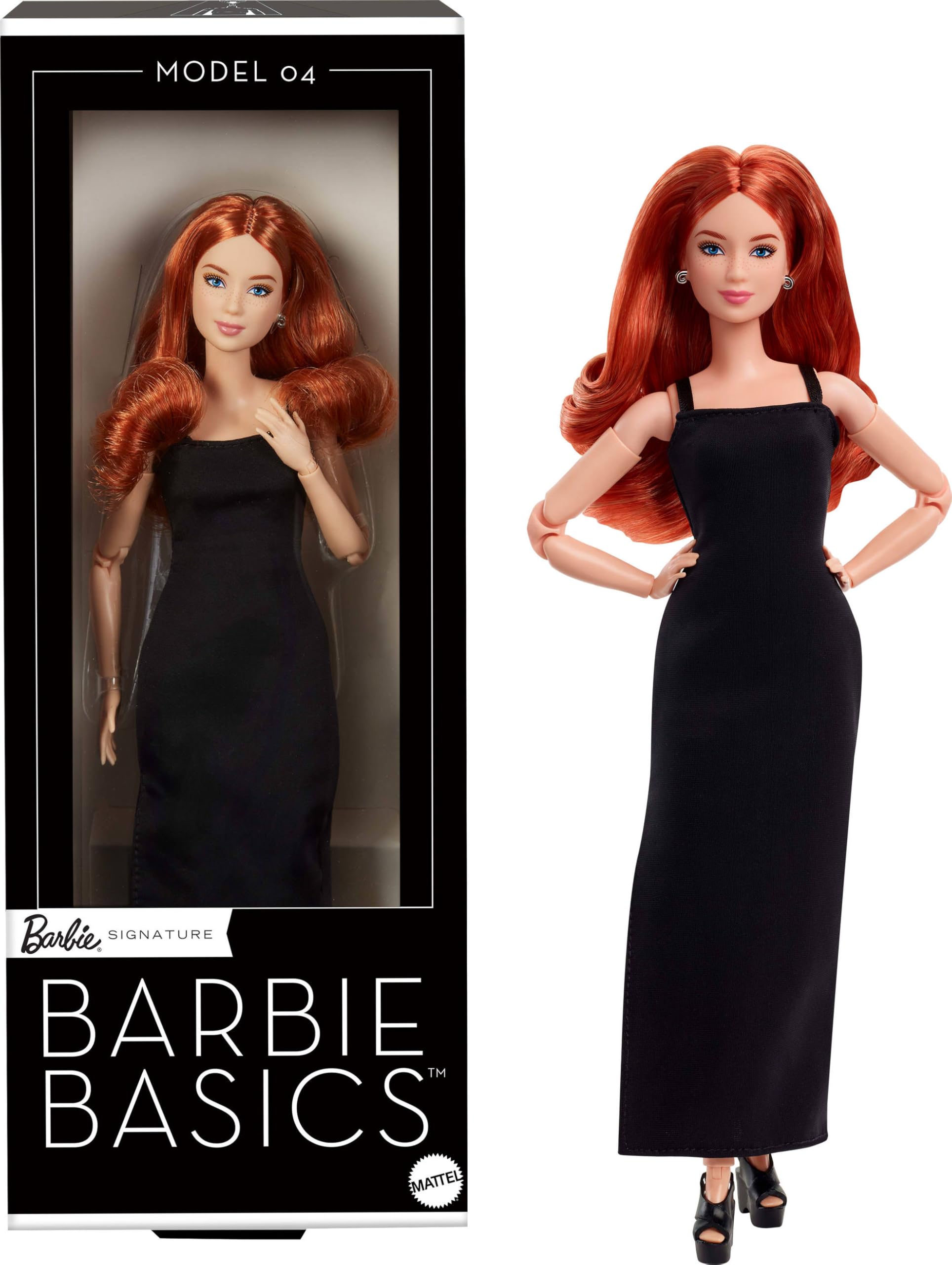 Boneca De Colecionador Barbie Basics Modelo 04 Com Cabelo Vermelho Encaracolado