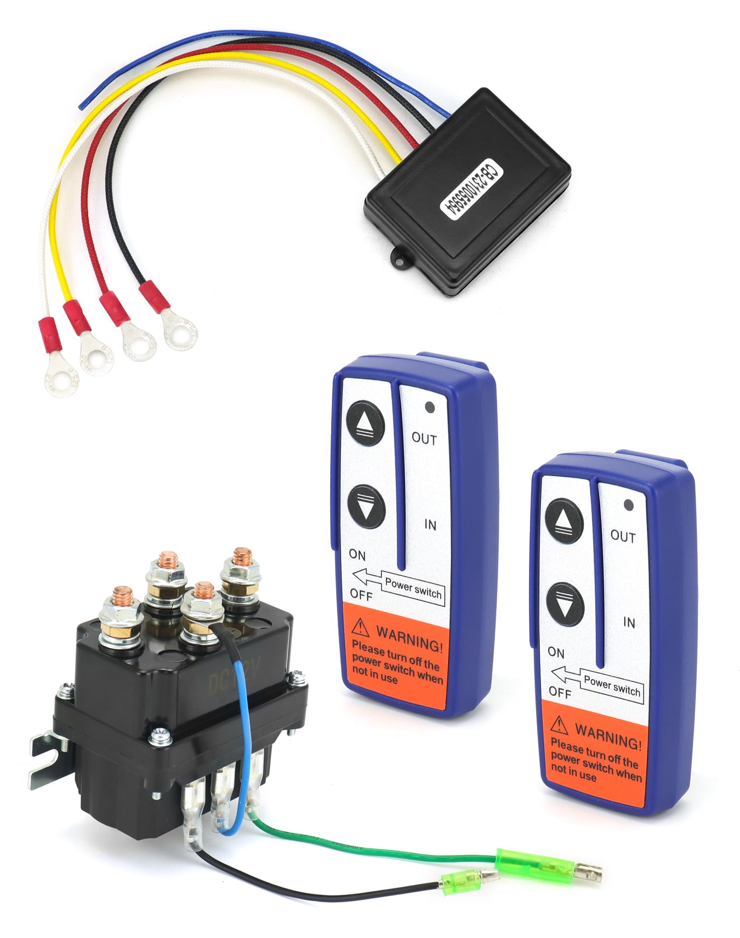 Kit De Guincho De Controle Remoto Sem Fio Qwork 12v 250a Para 900-2300kg