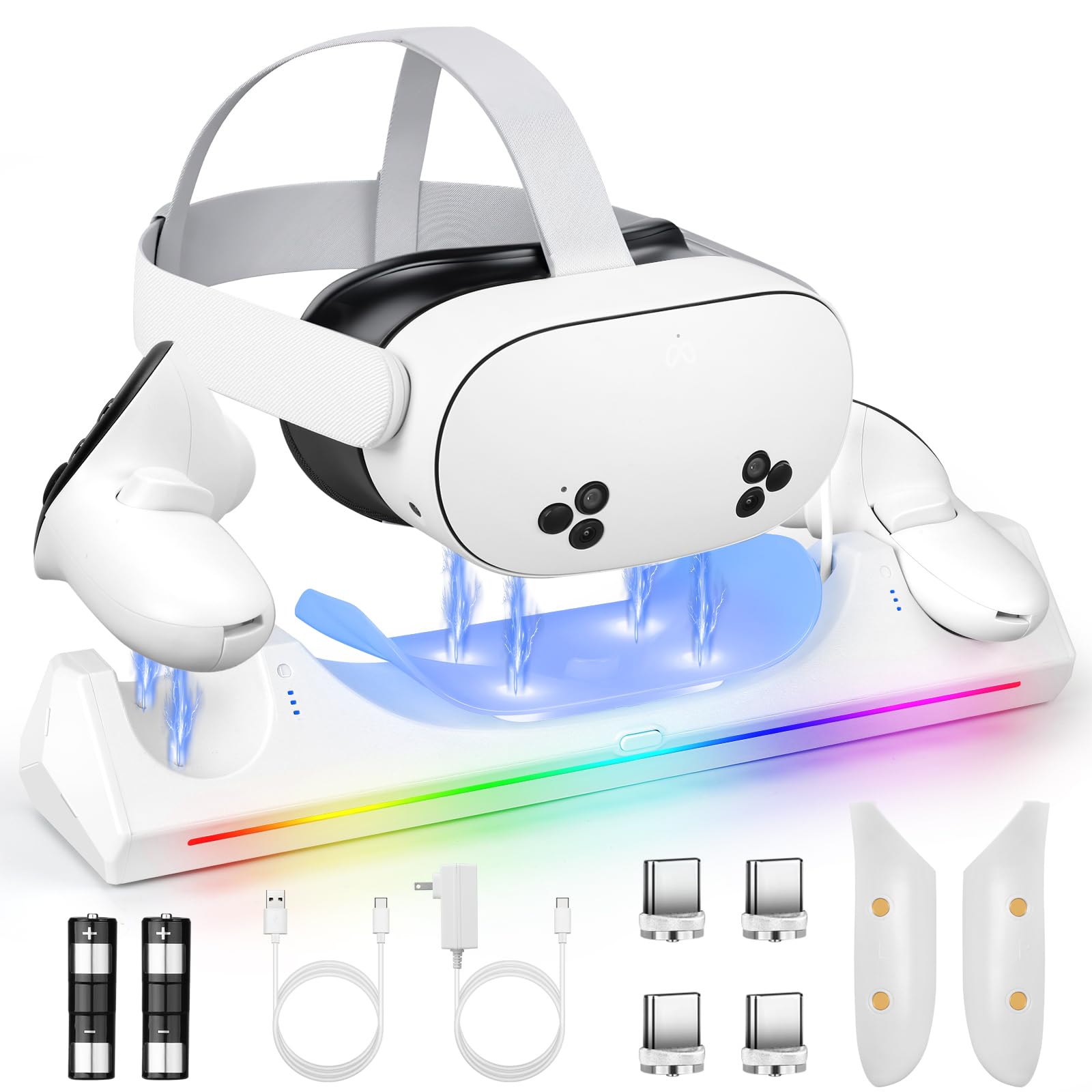Base De Carregamento Vr Para Oculus Quest 3s/quest 3 Com Baterias