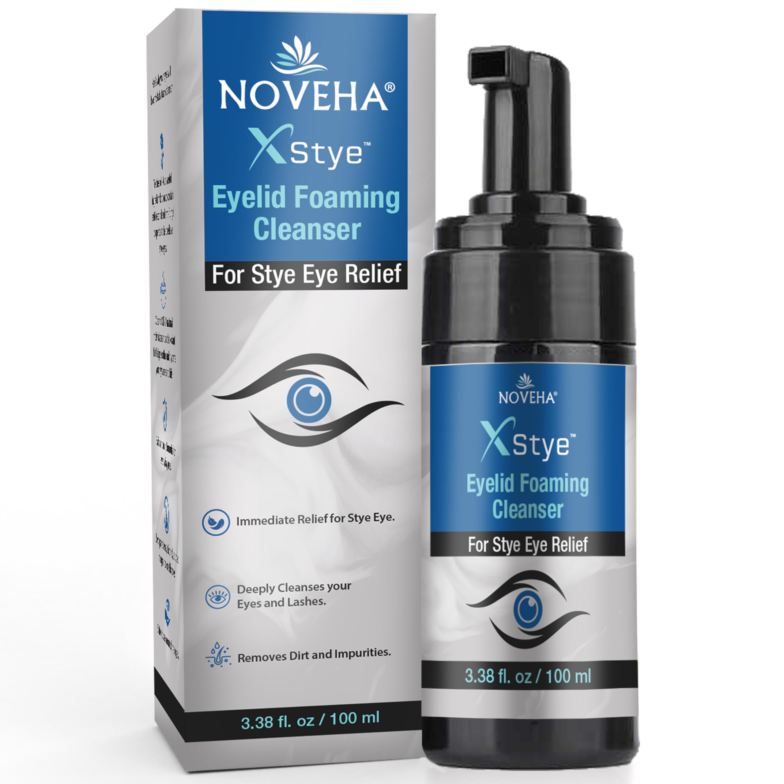 Limpador De Espuma Para Pálpebras Noveha Xstye Fast Sye Eye Relief