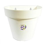 Vaso de Parede Okla Bari Branco para Jardim - Tamanho 2