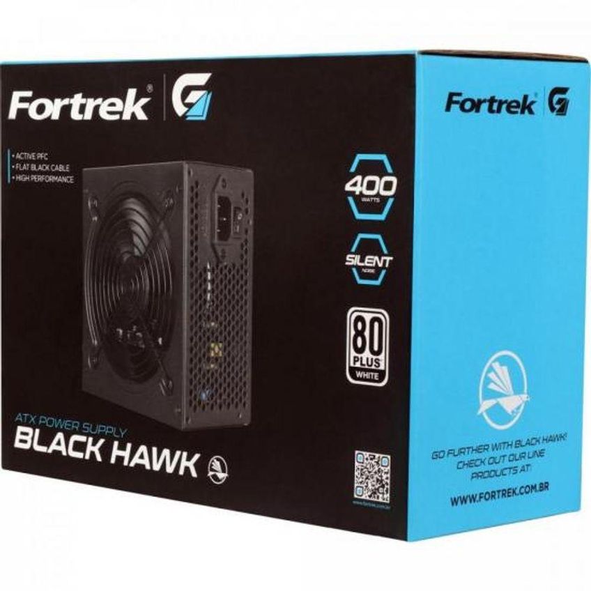 Fonte Atx 400w 80 Plus White Fortrek Black Hawk - imagem 4