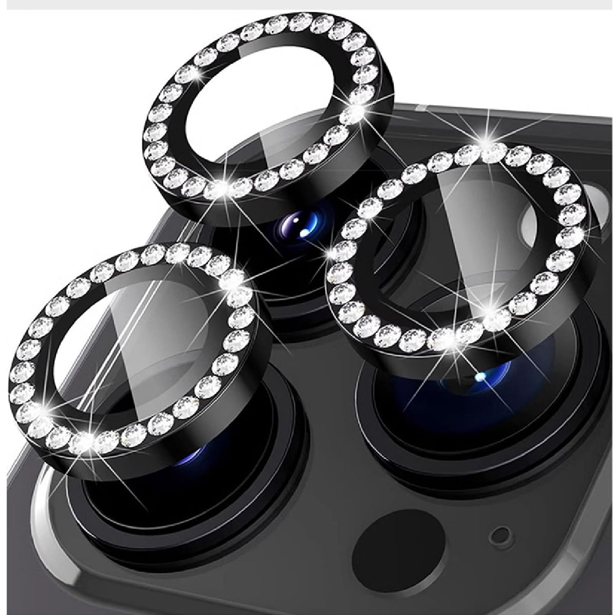 Kit Película Lente De Câmera Brilho Diamante Compatível Com Iphone 17 17 Air 17 Pro 17 Pro Max
