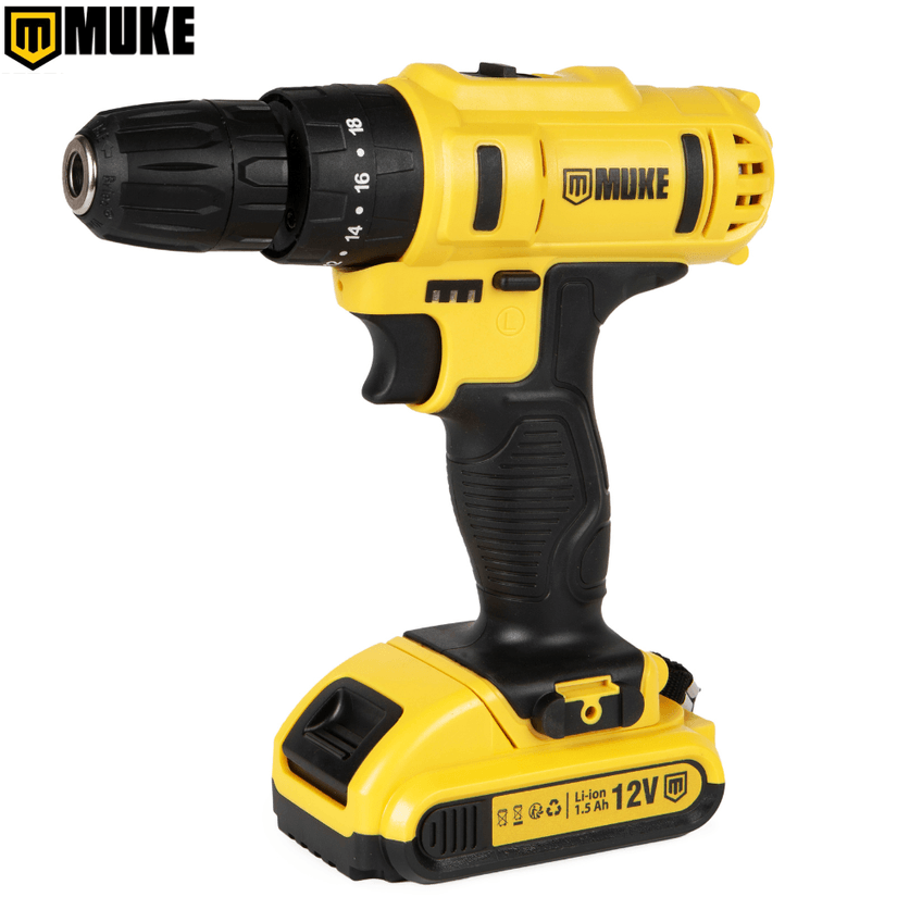 Parafusadeira E Furadeira De Impacto A Bateria 12v 3/8 10mm Muke Tools Com 30 Acessórios E Maleta - imagem 3