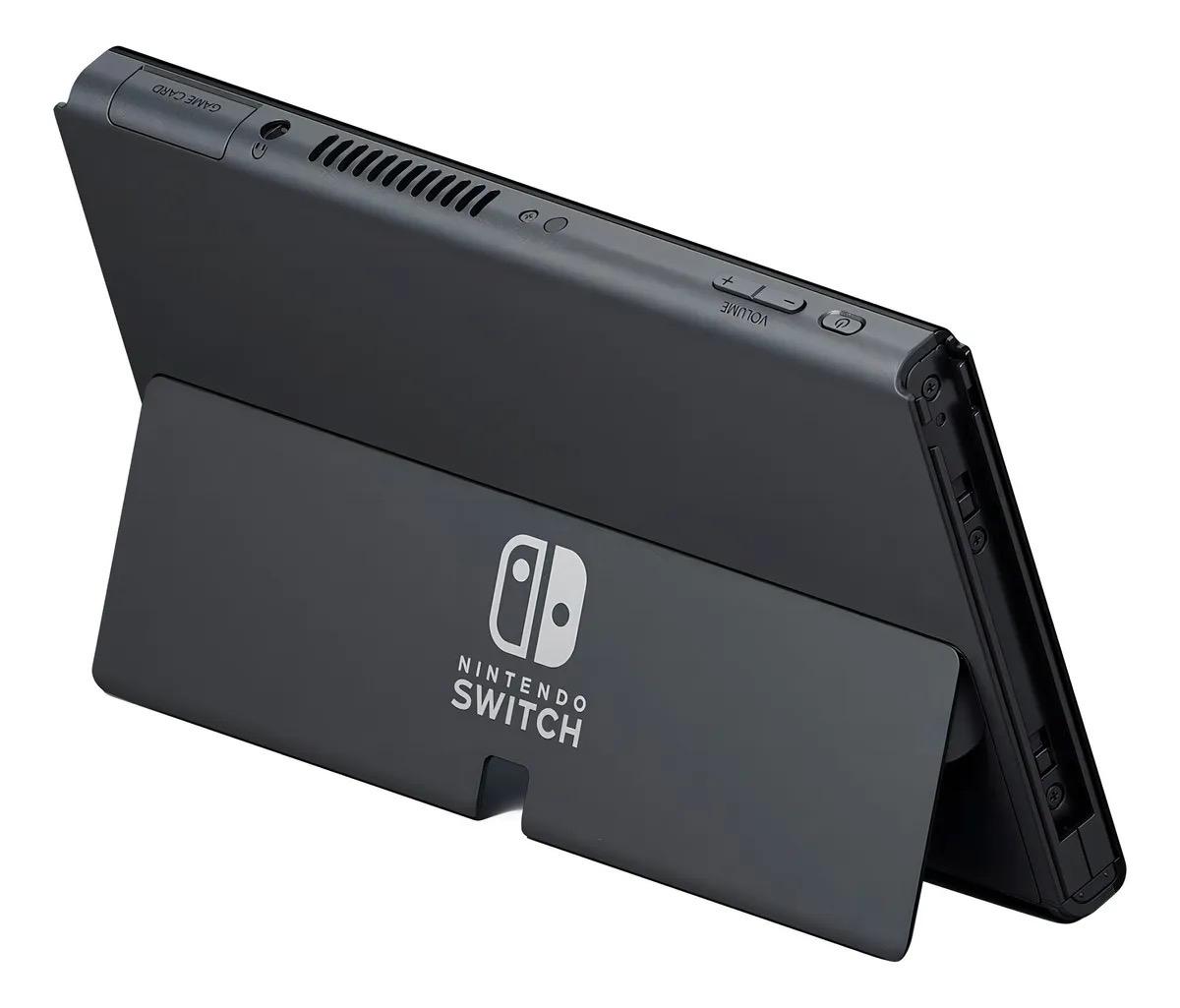 Console Nintendo Switch Oled, 64gb, Preto - Joy-con Azul E