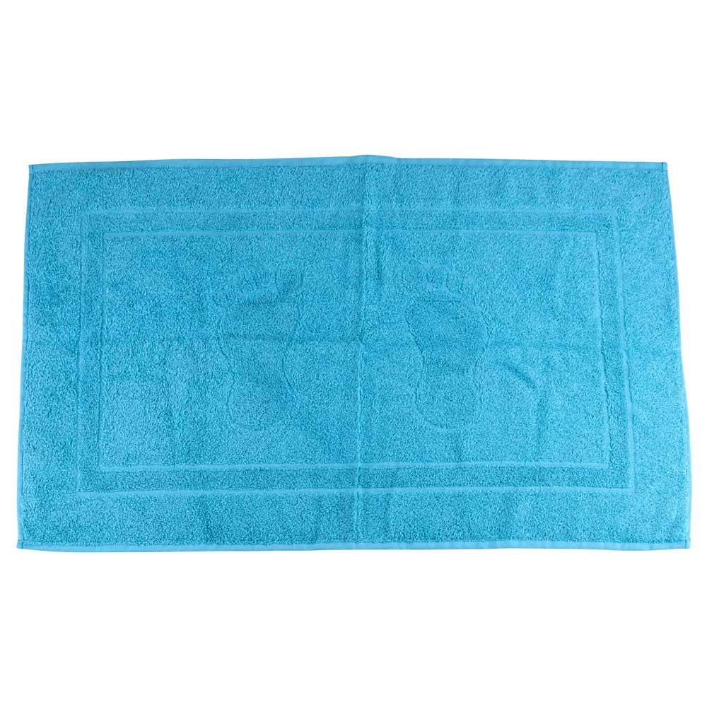 Toalha De Piso Pegada Camesa Azul Turquesa