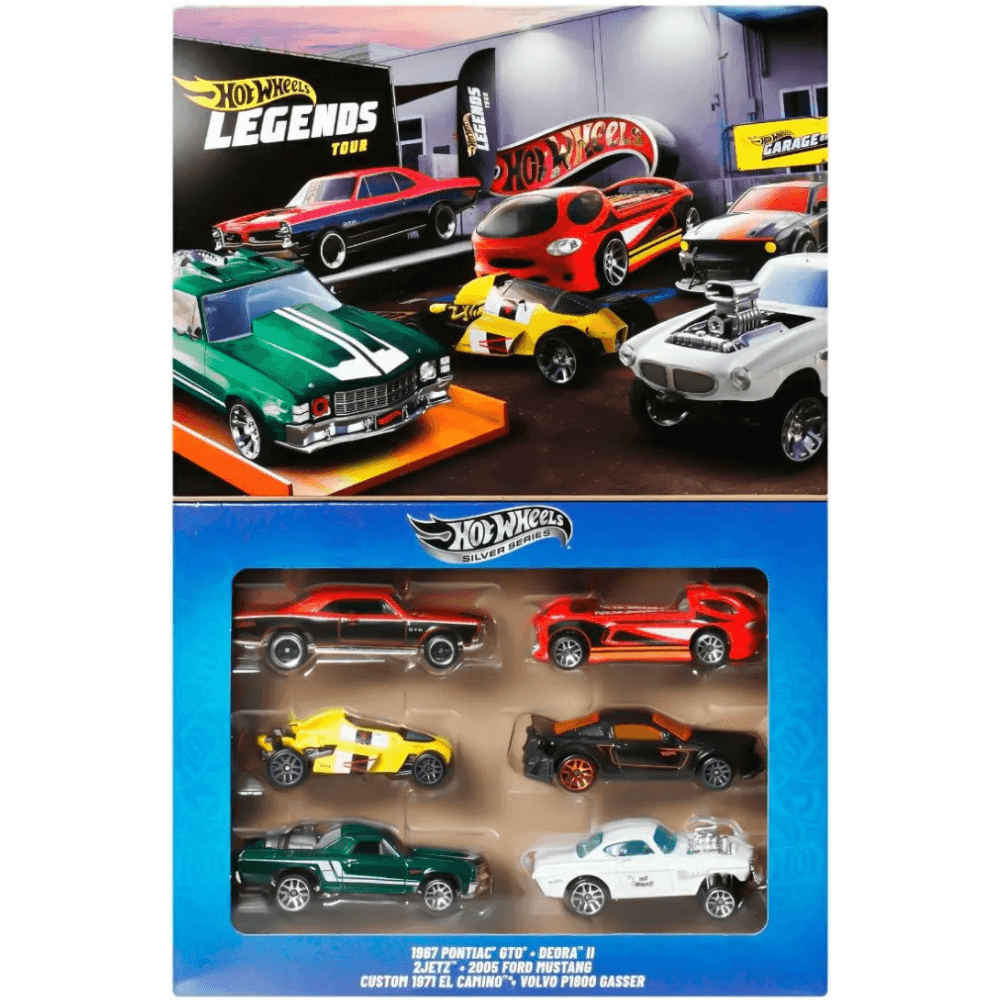 Carrinho Hot Wheels Legends Tour C/ 6 Peças - Silver Series
