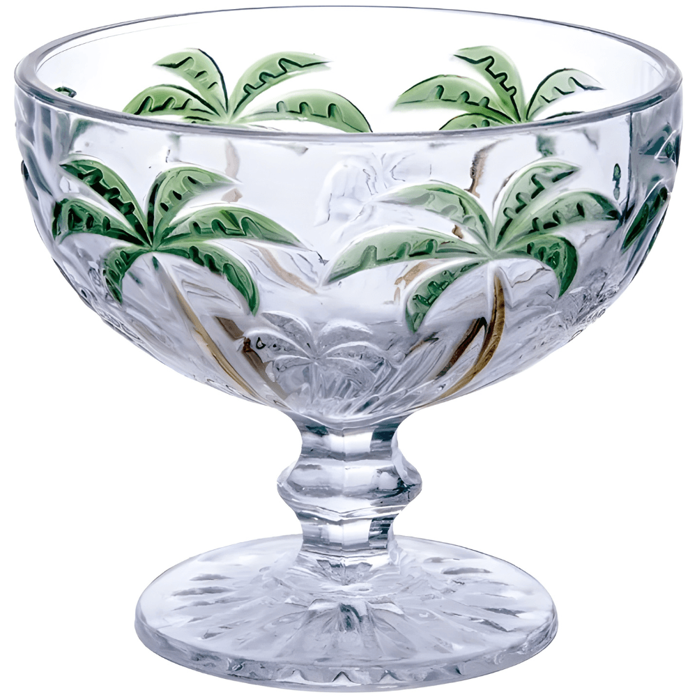Taça De Vidro Ornamentada Palmeira 310ml Lanty (ke Home)