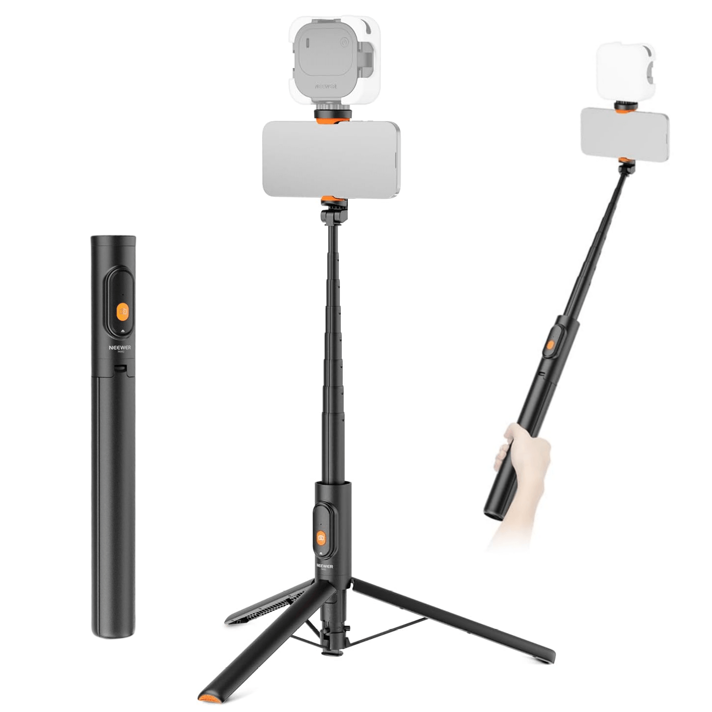 Bastão Selfie Neewer Pa992 Tripé Stick Portátil E Controle Remoto