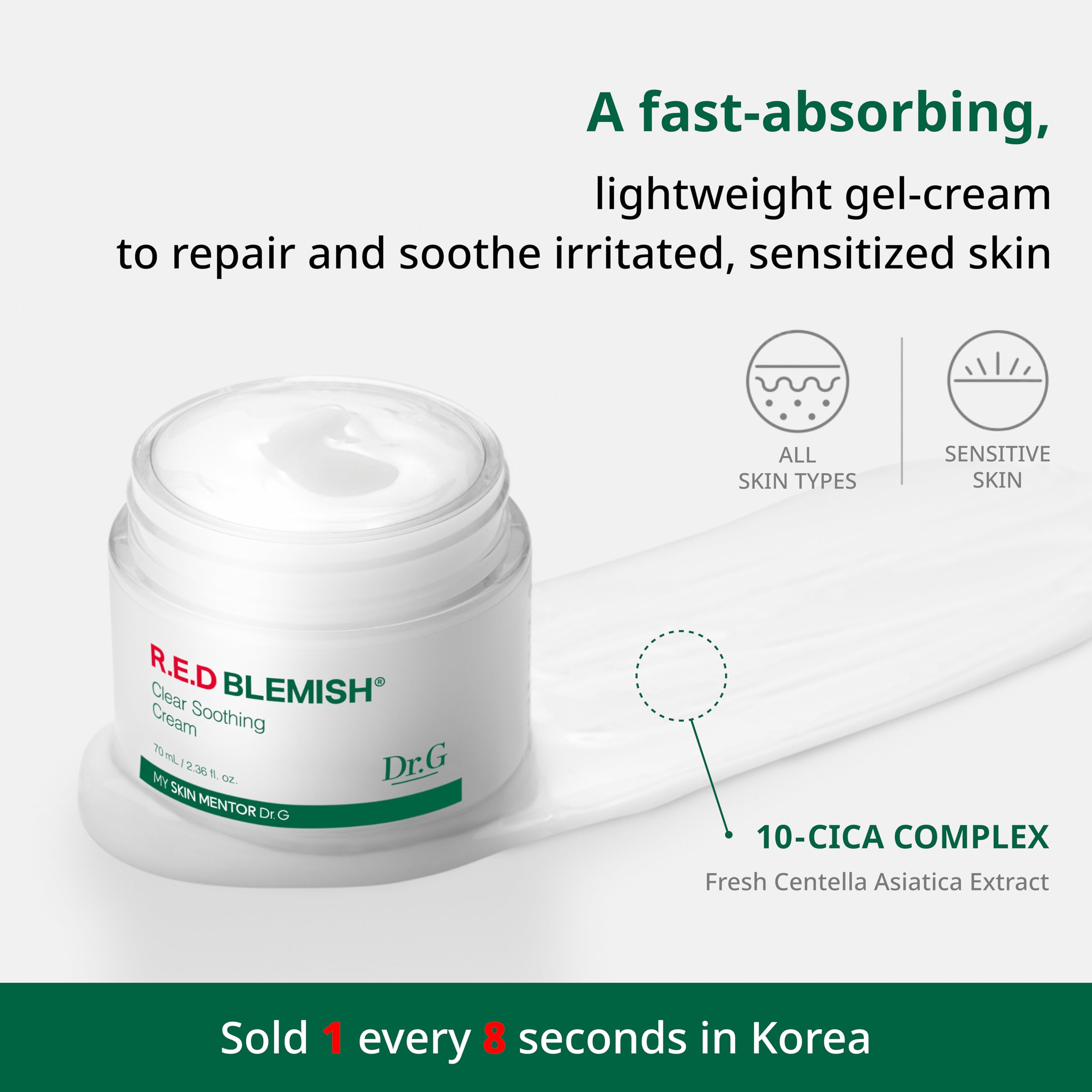 Creme Hidratante De Recuperação Dr.g Red Blemish Clear 70ml