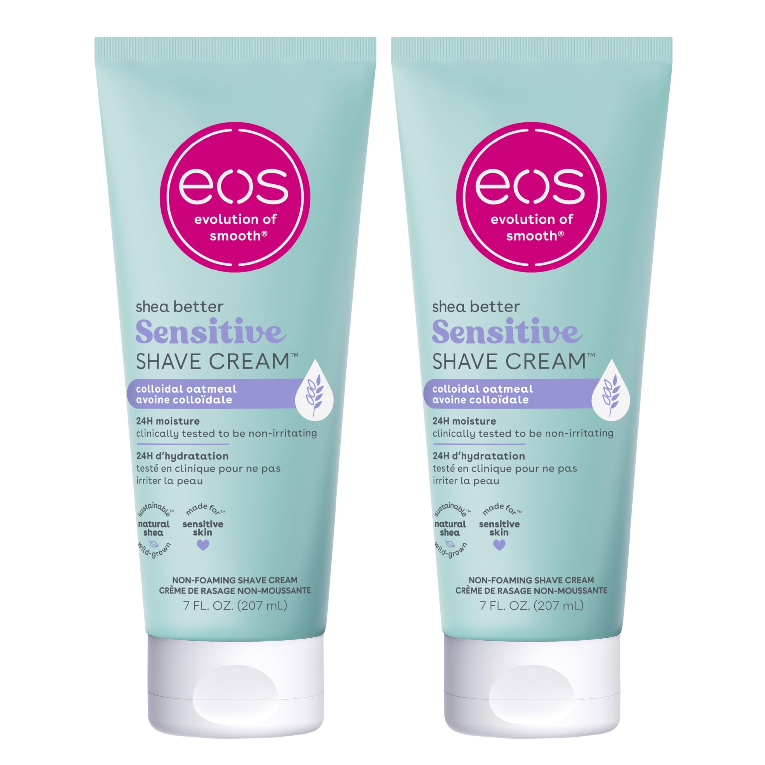 Creme De Barbear Eos Shea Better Sensitive Skin, 414 Ml, Pacote Com 2