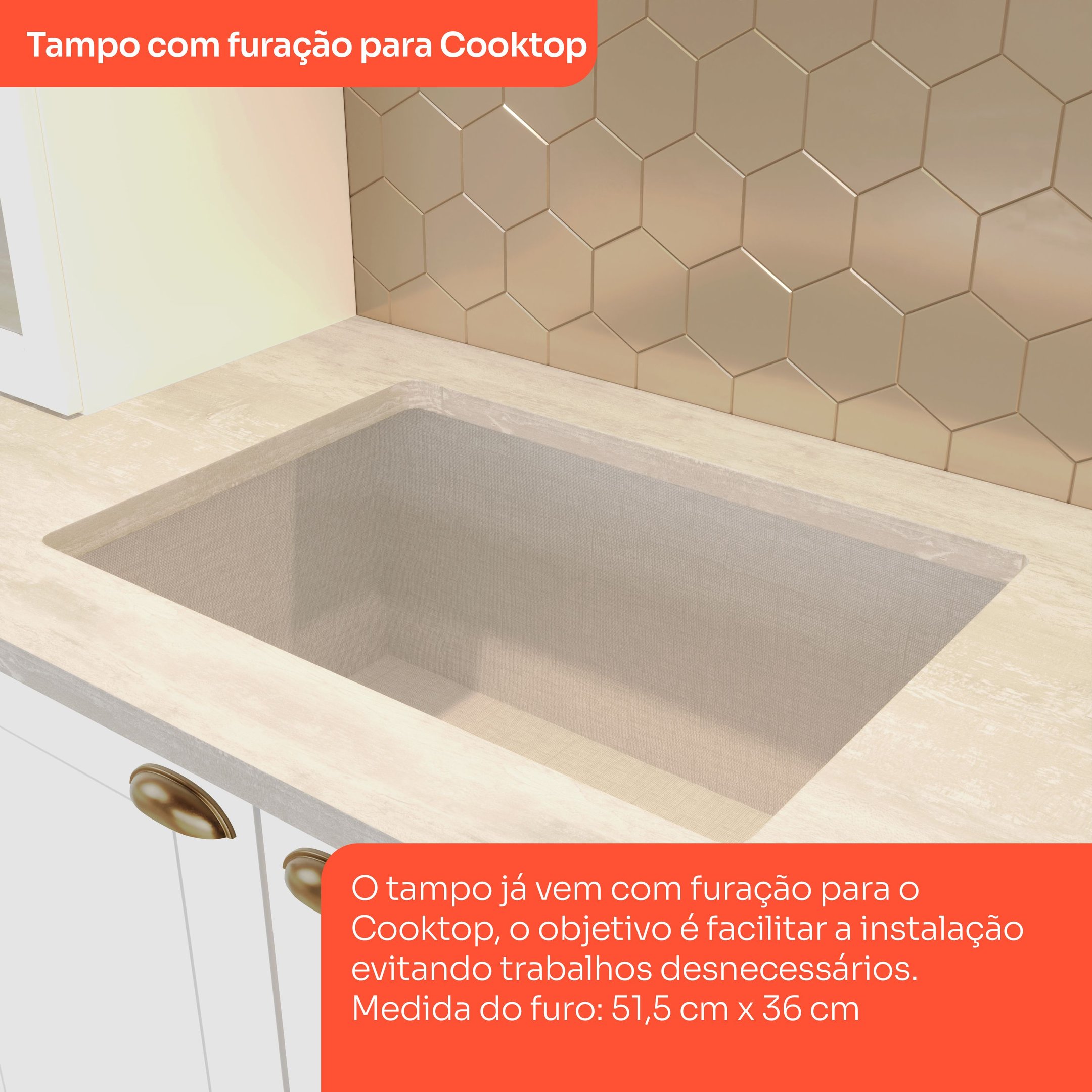 Tampo para Cooktop Emilly 80cm Henn Calcare