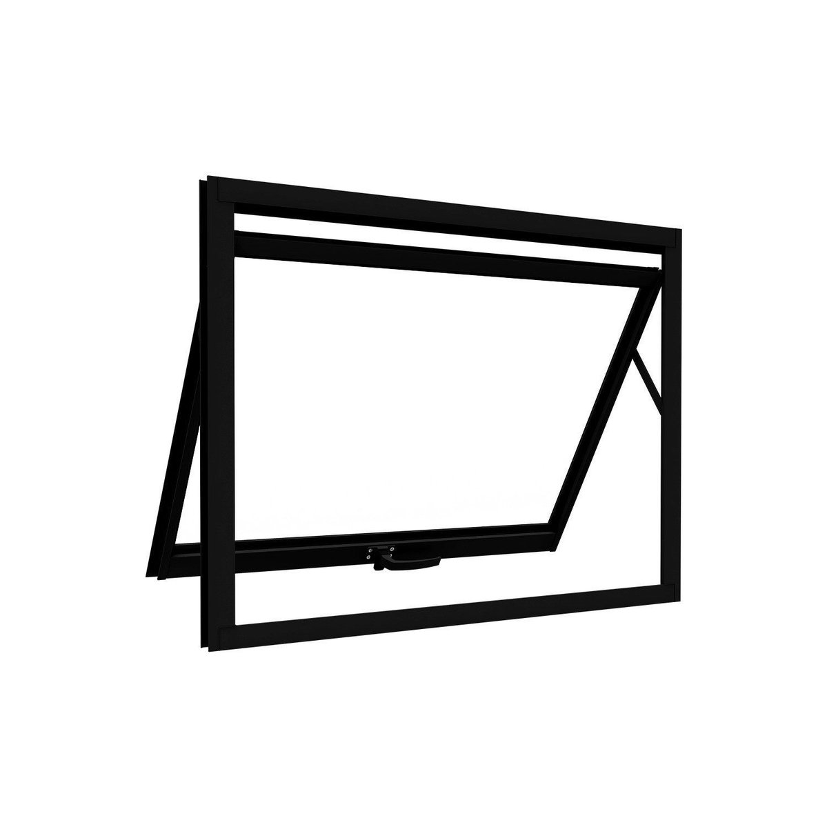 Janela De Alumínio Máximo Ar 60x60cm Lucasa Ideale Preto