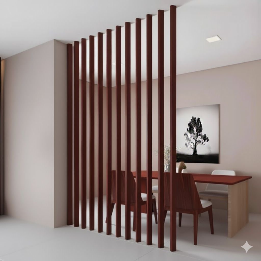 Kit 12 Divisórias Leve Decorativa Wpc 270cm X 10cm X 3,5cm Formaco Decor Mogno