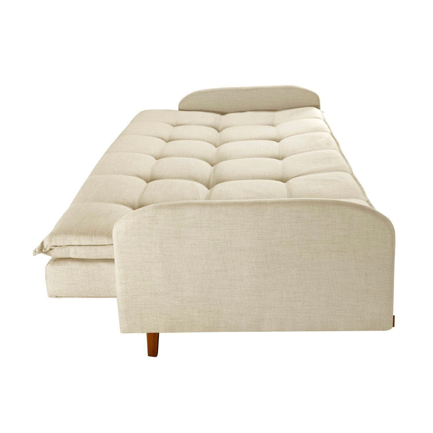 Sofa Cama 202cm X 92cm Em Linho Cannes Bege - Carrefour